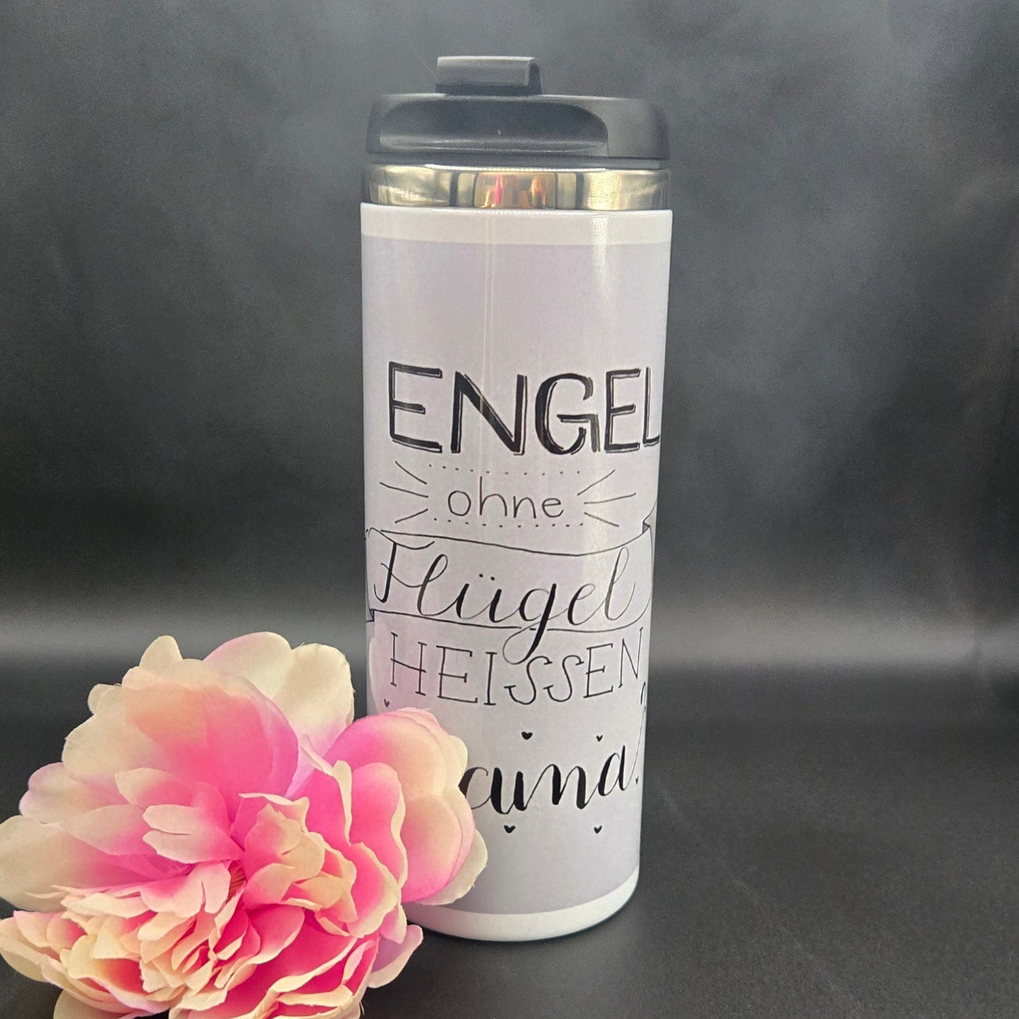 Thermobecher mit Schraubverschluss und eigenem Motiv