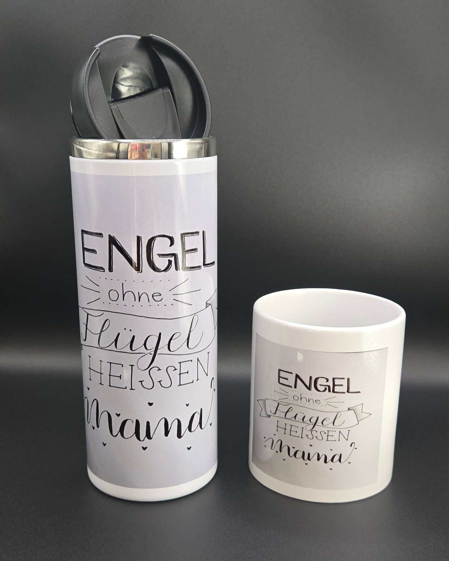 Set: Becher und Tasse mit eigenem Motiv